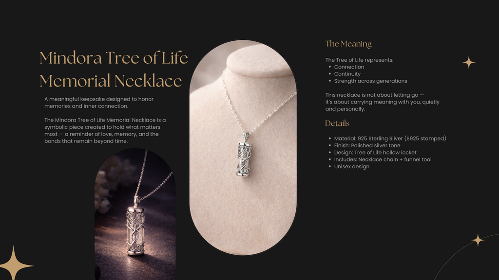 The Mindora Tree of Life Memorial Necklace