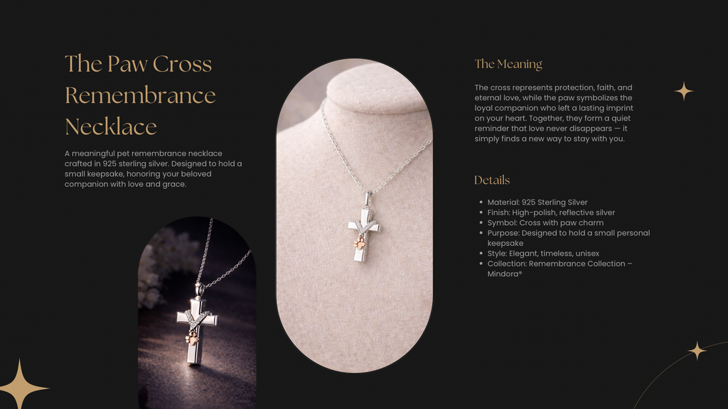 Paw Cross Remembrance Necklace